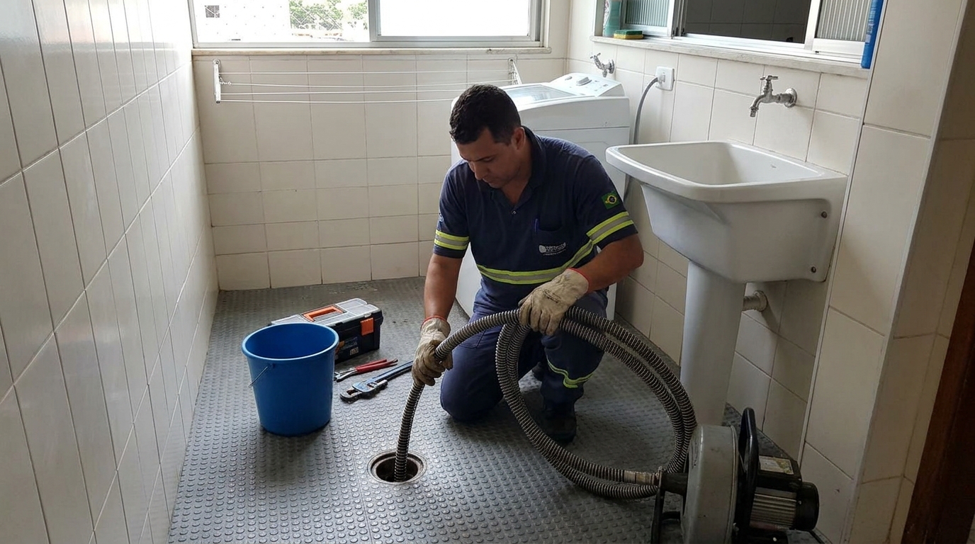 Desobstrução na Cozinha em Criciúma‑SC